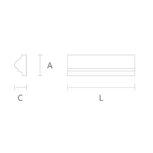 MLD-011 Simple panel molding narrow solid oak - 1